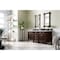 James Martin Vanities Brittany 72in Double Vanity, Burnished Mahogany w/ 3 CM Carrara Marble Top 650-V72-BNM-3CAR - alternate 2